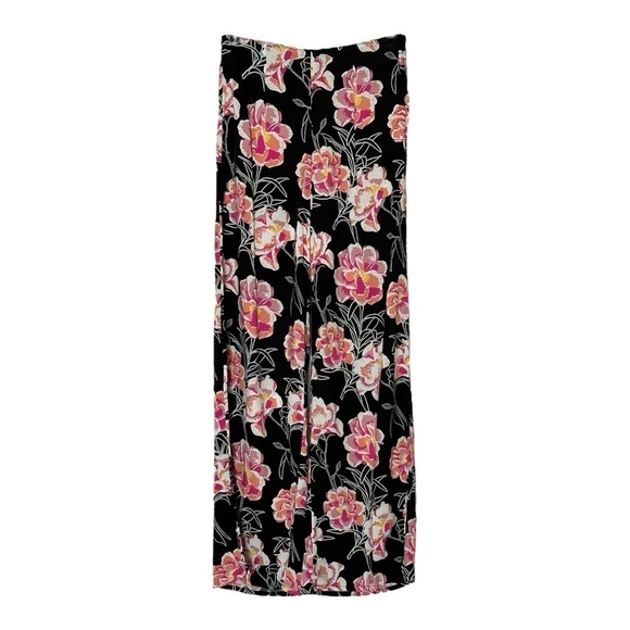Roxy Pants Women’s Size XS Black Floral Print NWT Vacation Flowy Wide Leg - Picture 1 of 9